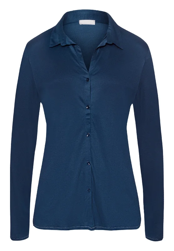 Chic Women's Clothing Grand Central TENCEL™ and Silk Shirt | Mystic Blue 77305-1652