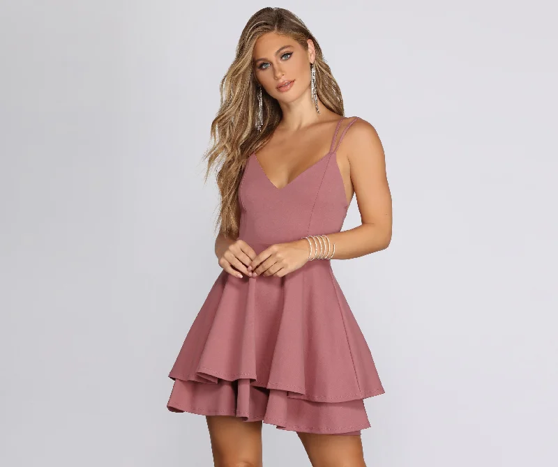 Elevate Your Wardrobe Layer Cake X-Back Skater Dress