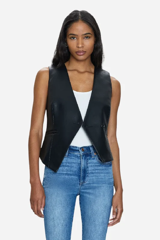 Chic Wardrobe Essentials Pistola Arabella Vest in Slate Black