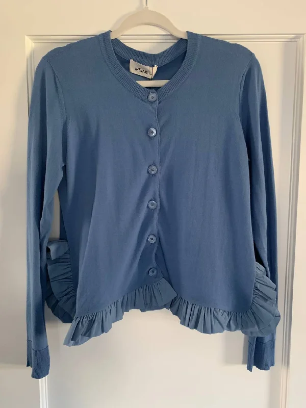 Special Offer Women's Ruffle Cardigan In Blue