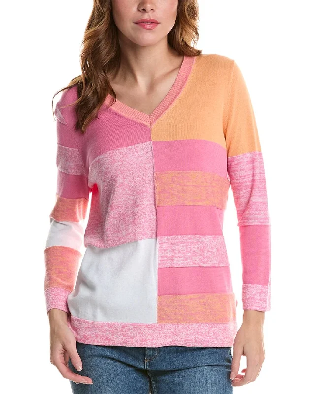 Unleash Your Style Edinburgh Knitwear Marled Colorblocked Sweater