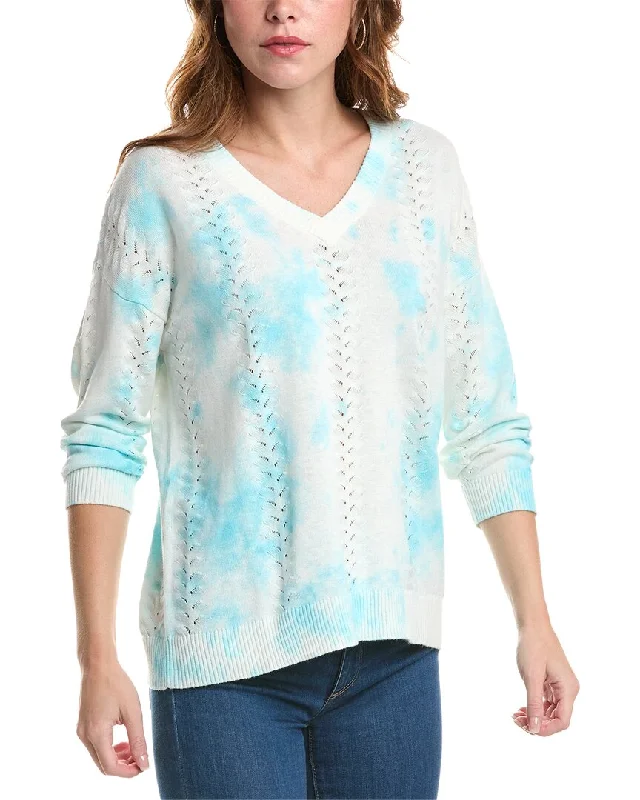 Chic Trends For The Fashion Savvy Edinburgh Knitwear Tie-Dye Stitch Linen-Blend Sweater