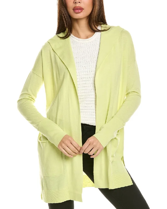 Big Discounts Forte Cashmere Hooded Drape Silk & Cashmere-Blend Cardigan