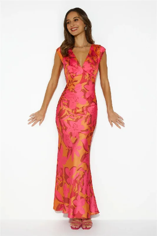 Winter Wardrobe Clearance We Have History Maxi Dress Orange