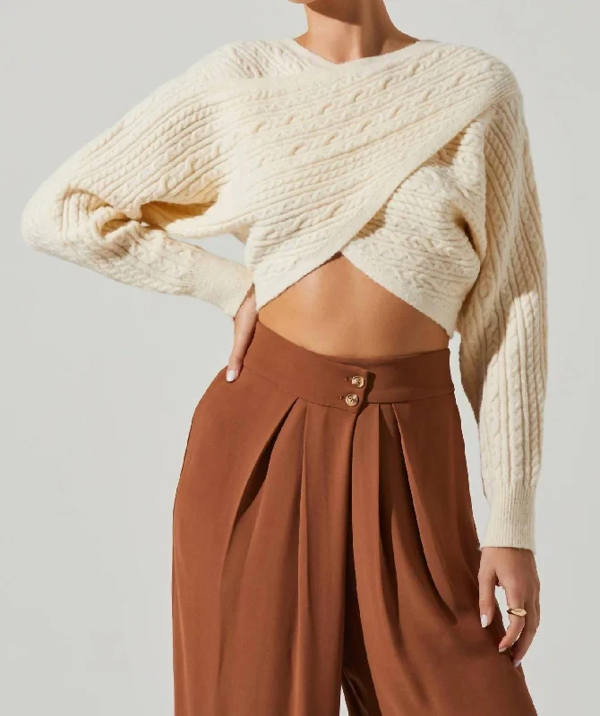 Bold Fashion Mariana Sweater In Cream