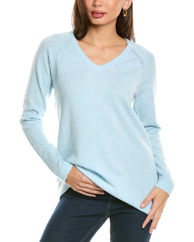 Daily Essentials Forte Cashmere Easy Raglan V-Neck Cashmere Sweater