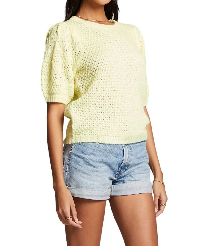 Top 10 Women's Online Clothing Stores Textured Doc Sweater In Sunglow