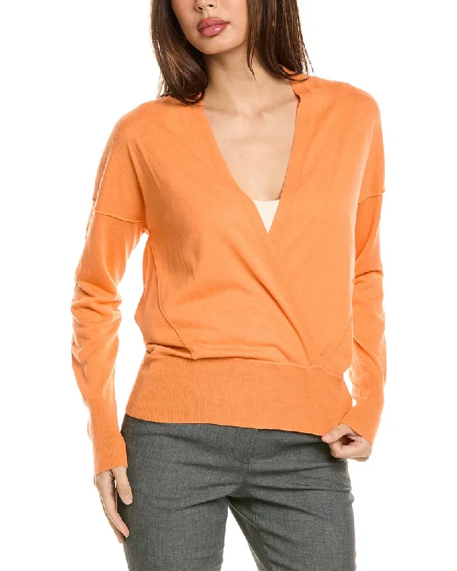 Browse Our Top Products Forte Cashmere Surplice Cashmere-Blend Pullover