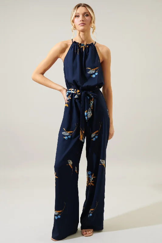 Best Sellers Dusk Floral Lighthearted Trapeze Jumpsuit