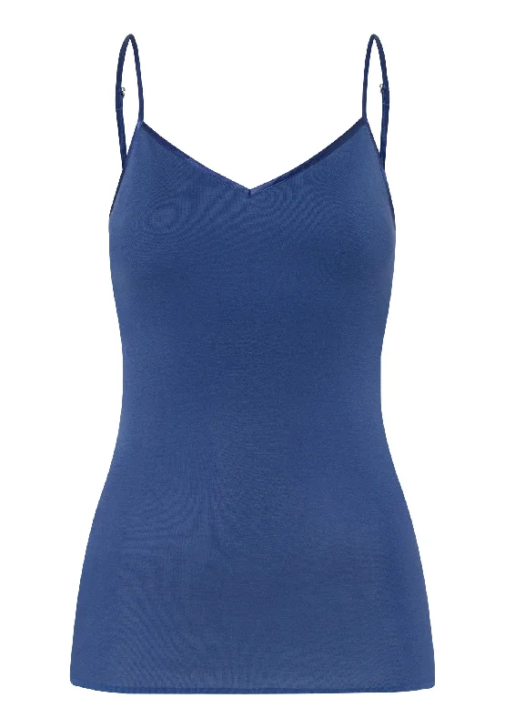 Woman Clothing Cotton Seamless Padded Cotton Camisole | True Navy 71605-2604