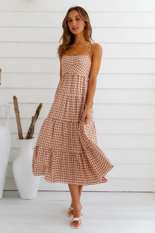 Cool Prices Gingham Dreams Maxi Dress