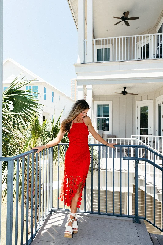 Online Boutique Stores Wanna Have Fun Midi Dress - Red