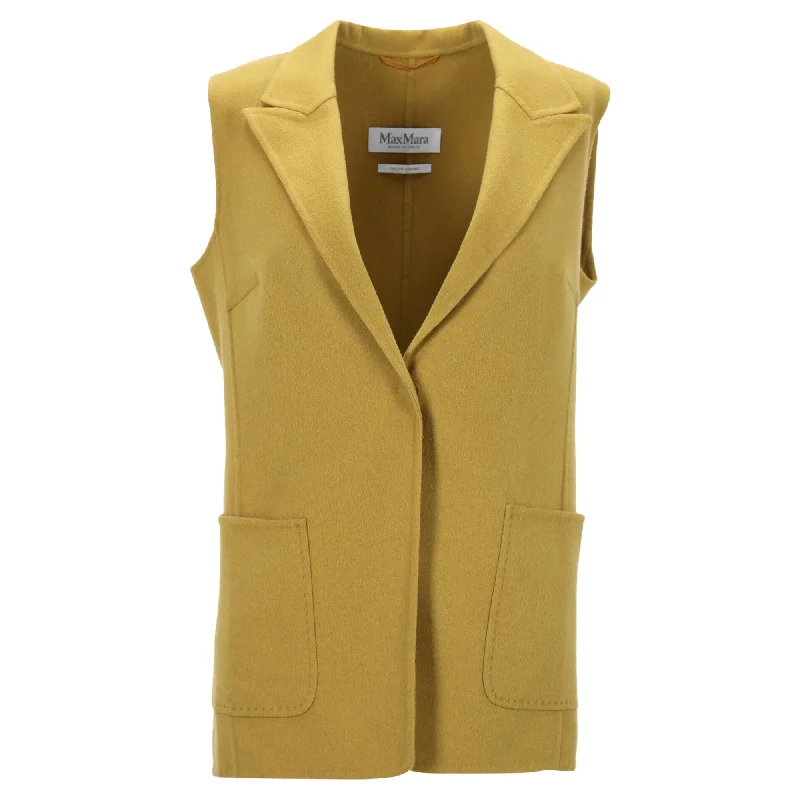 Bundle Offer Max Mara Double Faced Vest in Yellow Wool