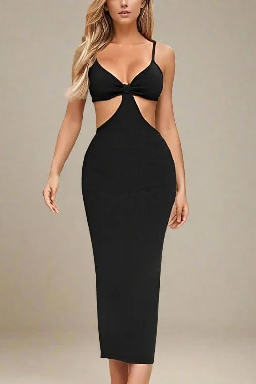 Fashion Sale Aria Bodycon Day Maxi Dress - Classic Black