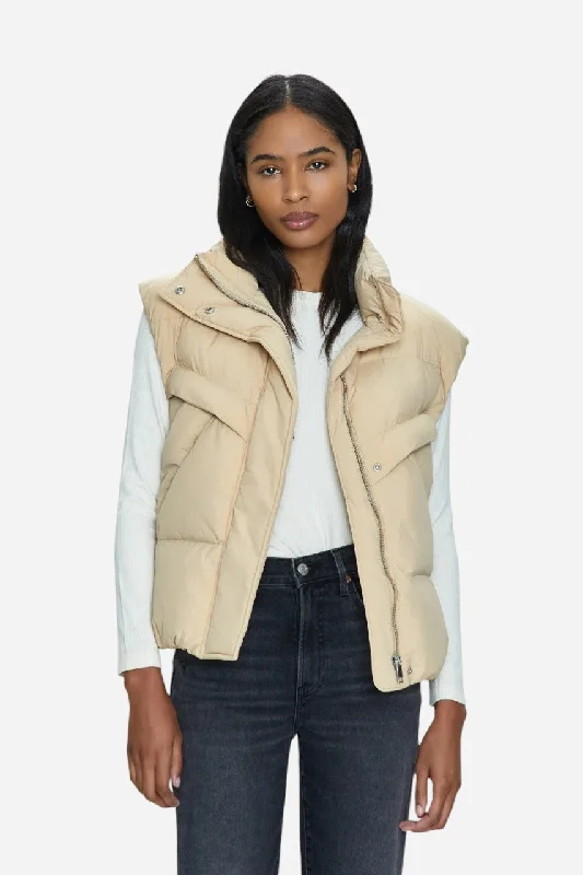 Redefining Women's Style Pistola Joss Quilted Puffer Vest Warm Sand