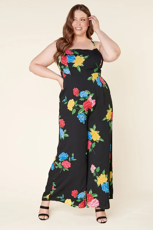 Seasonal Fashion Cheyenne Floral Wide Leg Jumpsuit Curve