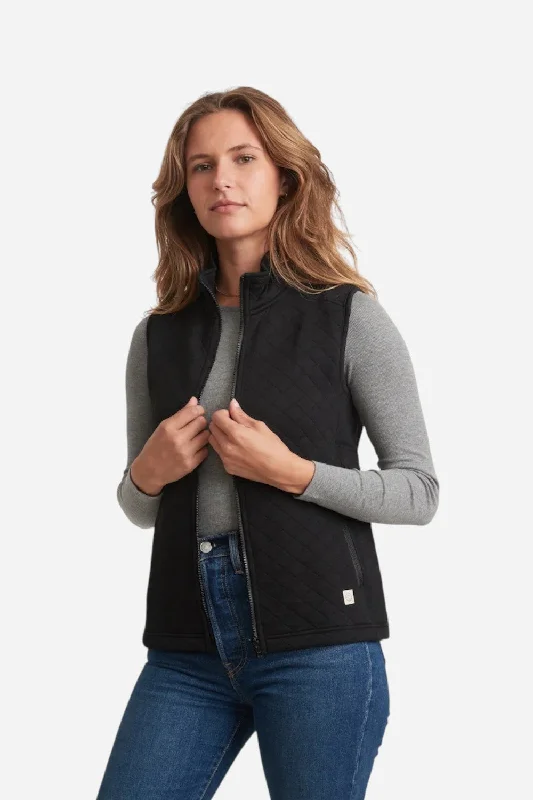 Modern Women's Apparel Marine Layer Corbet Full Zip Vest in Black