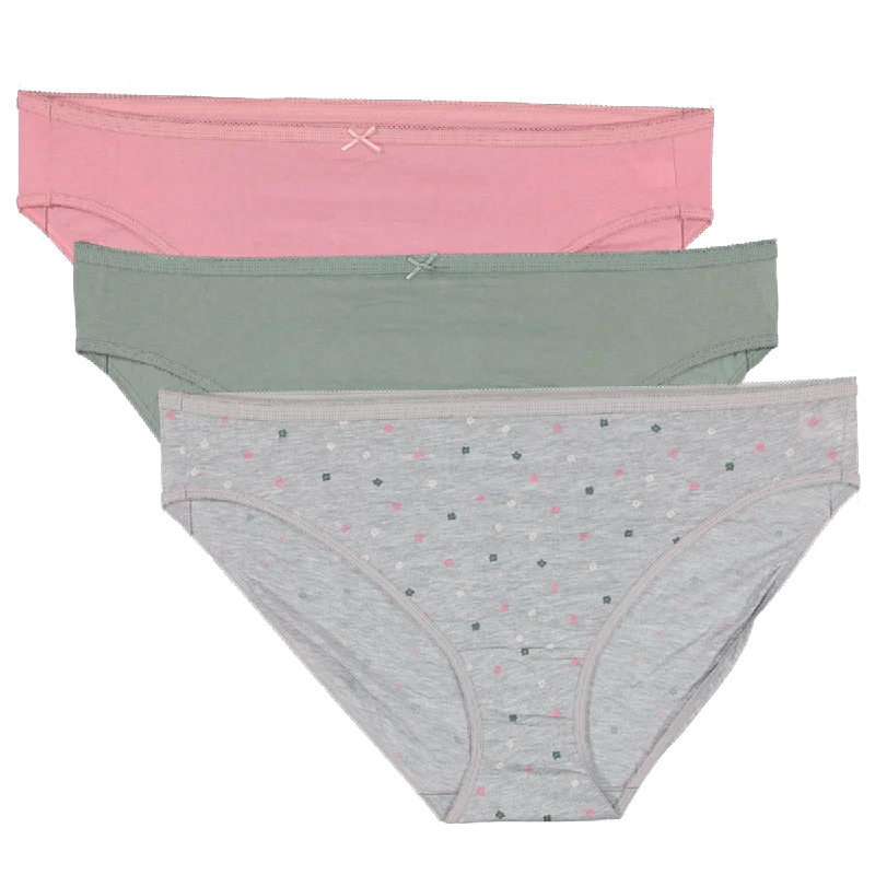 Casual Yet Stylish Separates Cotton Hi-Leg Panties 3 Pack