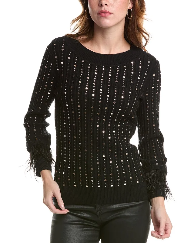 Versatile Wardrobe Essentials Edinburgh Knitwear Sequin Wool Sweater