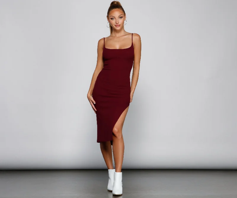 Clothes Women Chic And Seamless Charming Midi Sweater Dress