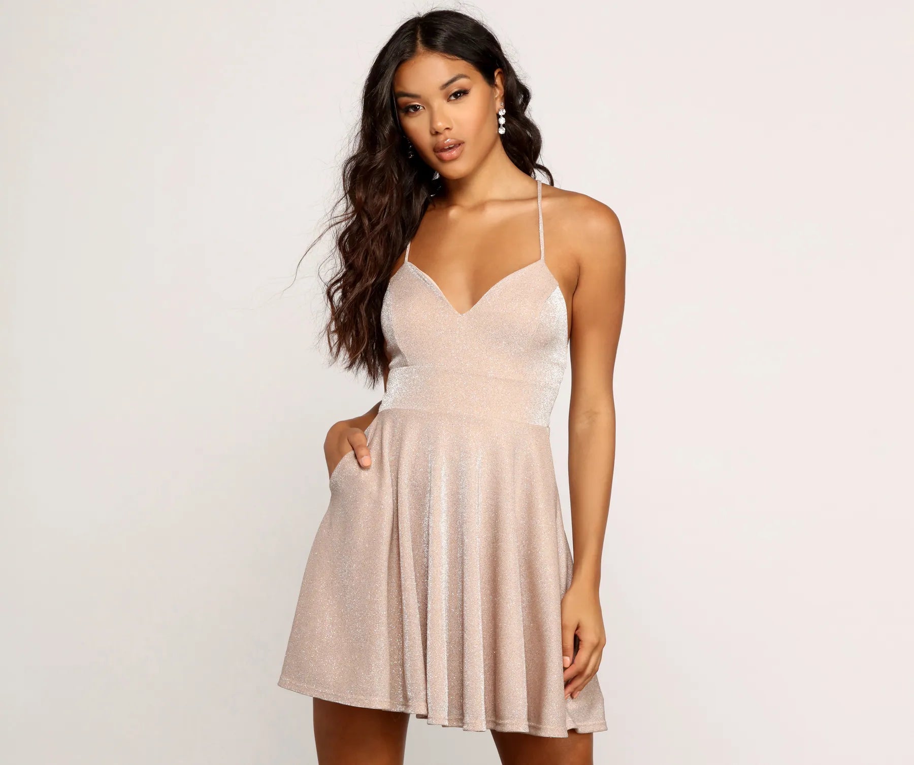 Cool Prices More Sparkle Skater Mini Dress