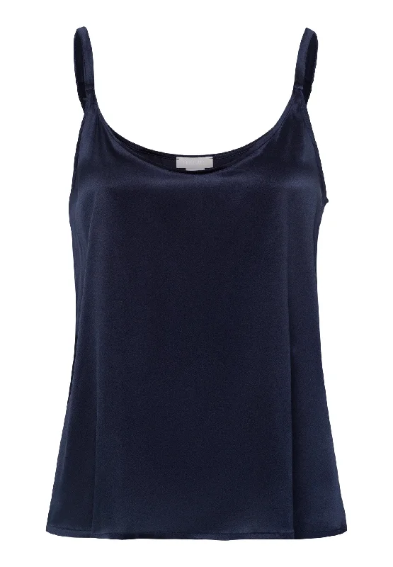 Trendy Boutique Online Grand Central Relaxed Silk Camisole | Deep Navy 77380-1610