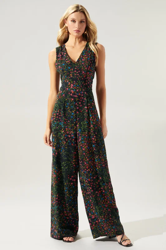 Holiday Glam Garden State of Mind Larah Wide Leg Jumpsuit