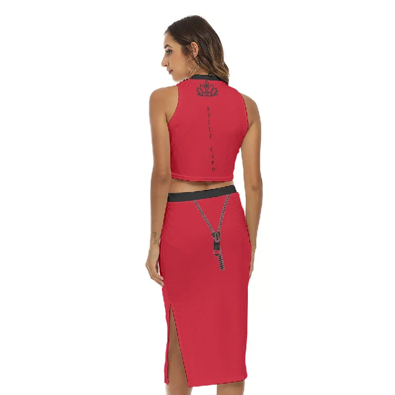 New Arrivals STILE CAPO QUEEN RED/BLK 2 PIECE SET