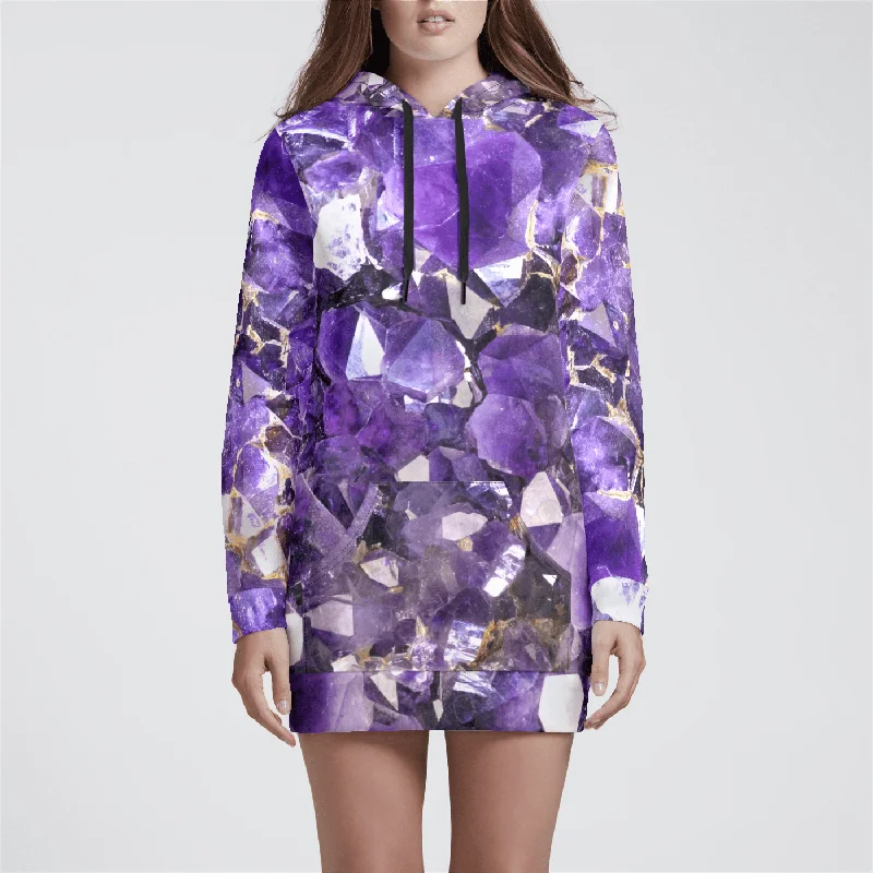 Bundle Offer Amethyst Aura Womens Hoodie Dress