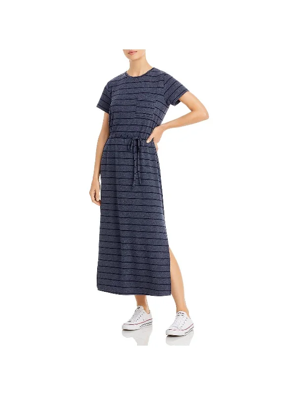 Casual Chic for Women Anders Womens Midi Stripe T-Shirt Dress