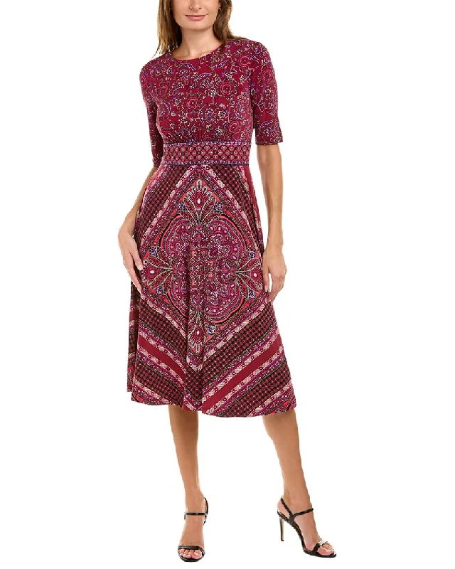 Limited Time Deal London Times Elbow-Sleeve Midi Dress