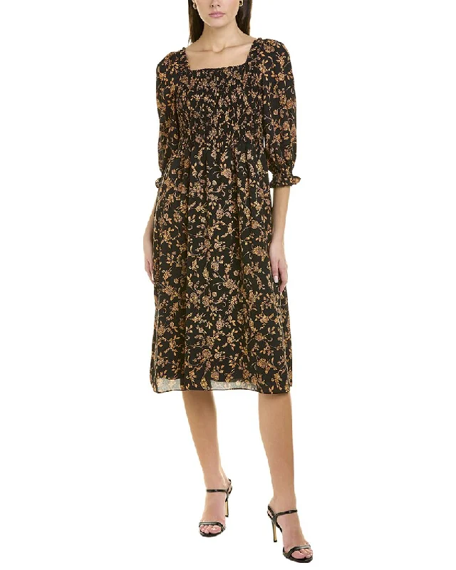 Trendy Women's Collection Nanette by Nanette Lepore Smocked Midi Dress