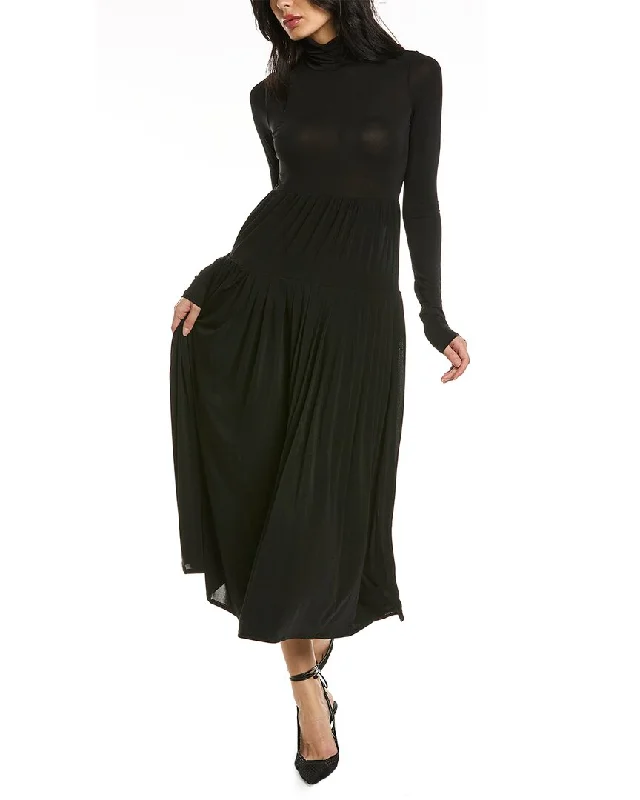 Comfortable Casual Wear Rebecca Taylor Pleated Knit Maxi Dress