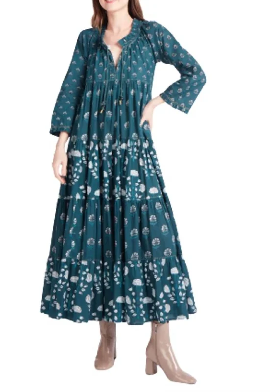 Enjoy Discount Sonia Long Dress in Green Indira