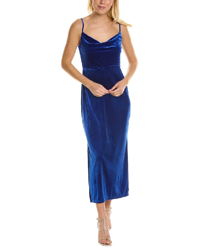 Hot Deals Taylor Stretch Velvet Maxi Dress