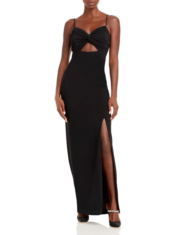 Weekend Sale Womens Cut-Out Knot Front Evening Dress