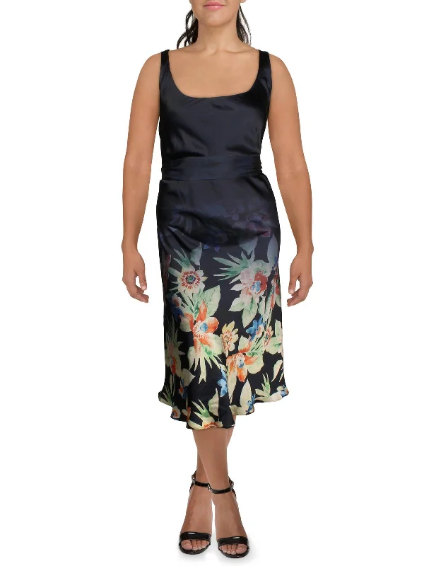 Everyday Basics Womens Floral Long Midi Dress